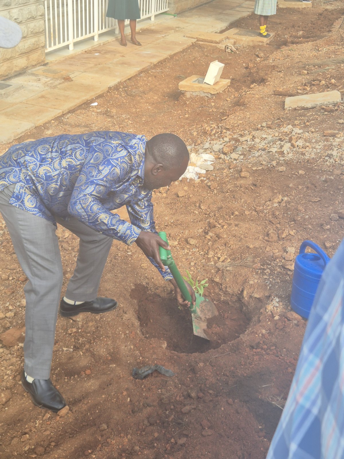 Tree planting at the Top of the Hill Girls' School opening ceremony